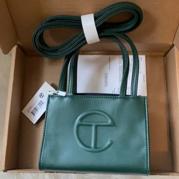 Leather Telfar Bag Olive Telfar Bags Telfar Small Dark Olive